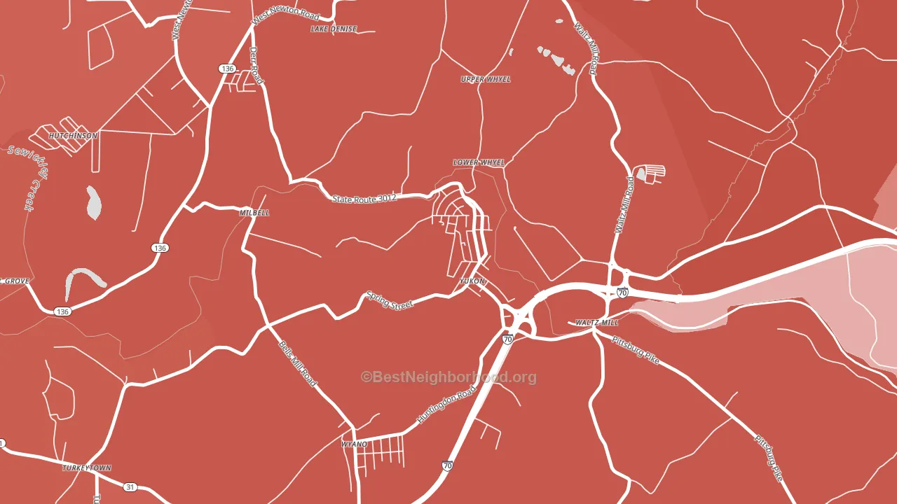 15698, PA block-group political-lean map