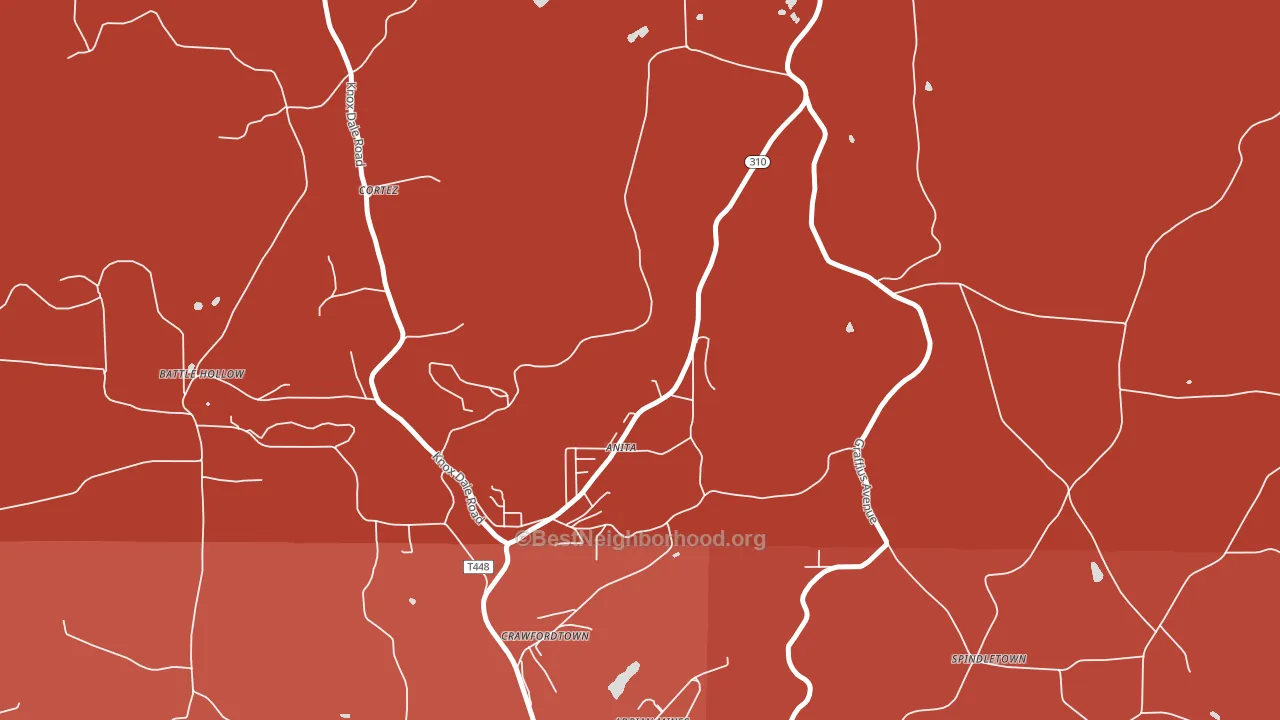 15711, PA block-group political-lean map