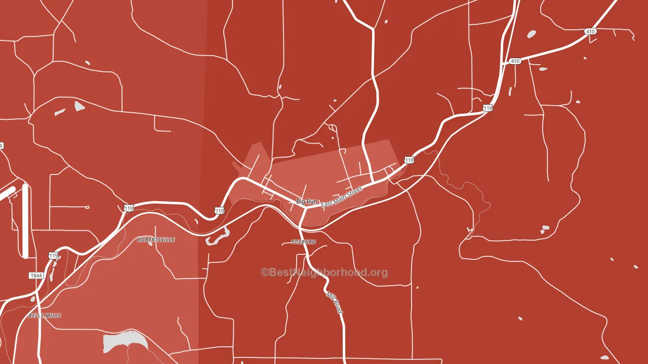 15715, PA block-group political-lean map