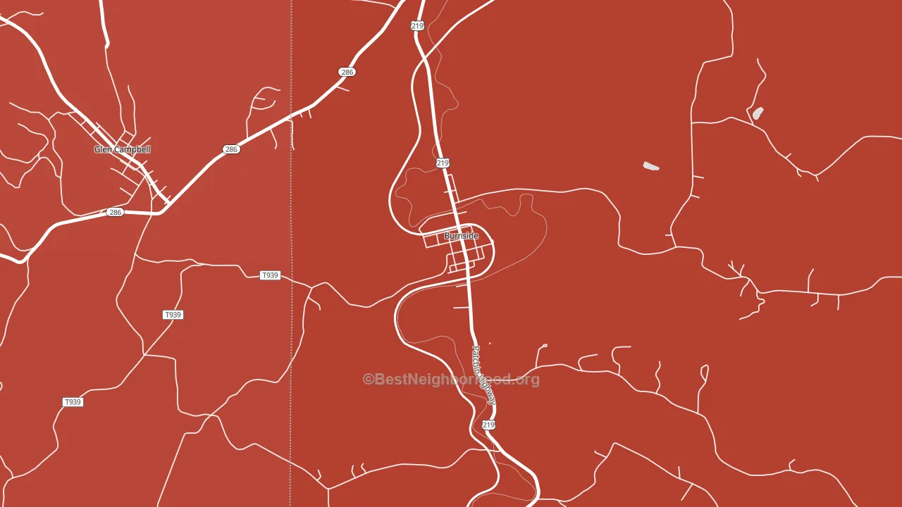 15721, PA block-group political-lean map