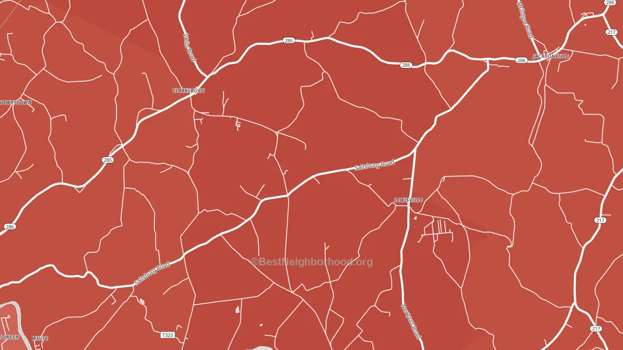 15725, PA block-group political-lean map