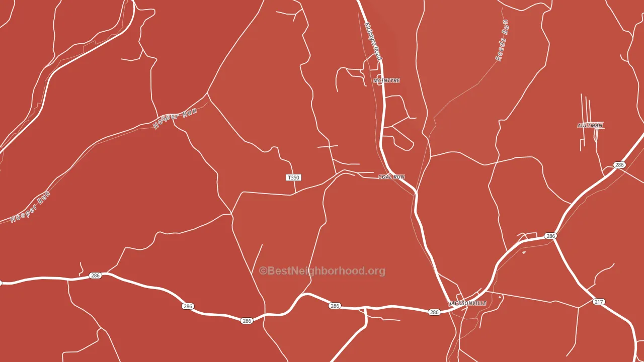 15727, PA block-group political-lean map