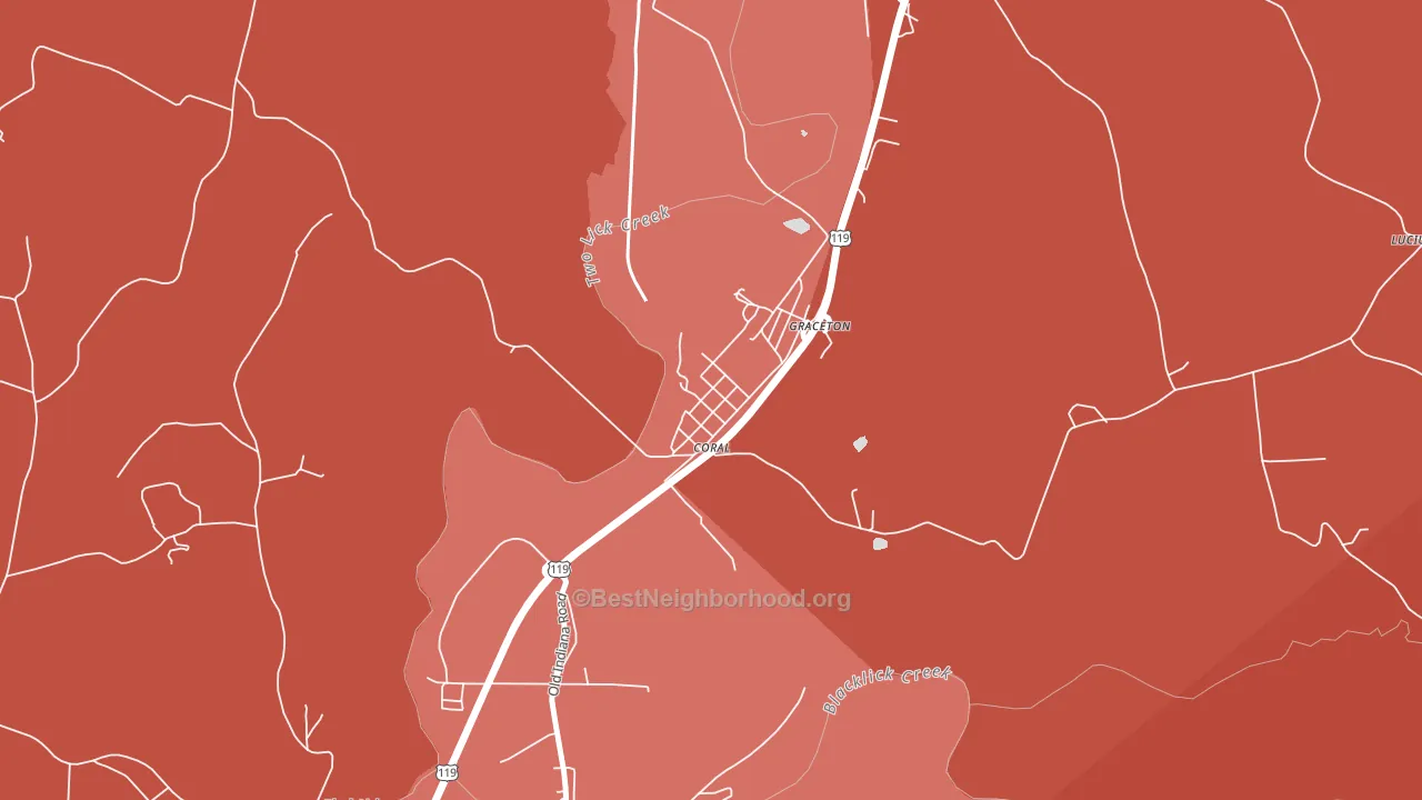 15731, PA block-group political-lean map