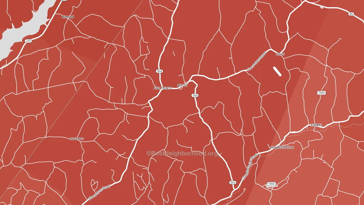 15732, PA block-group political-lean map