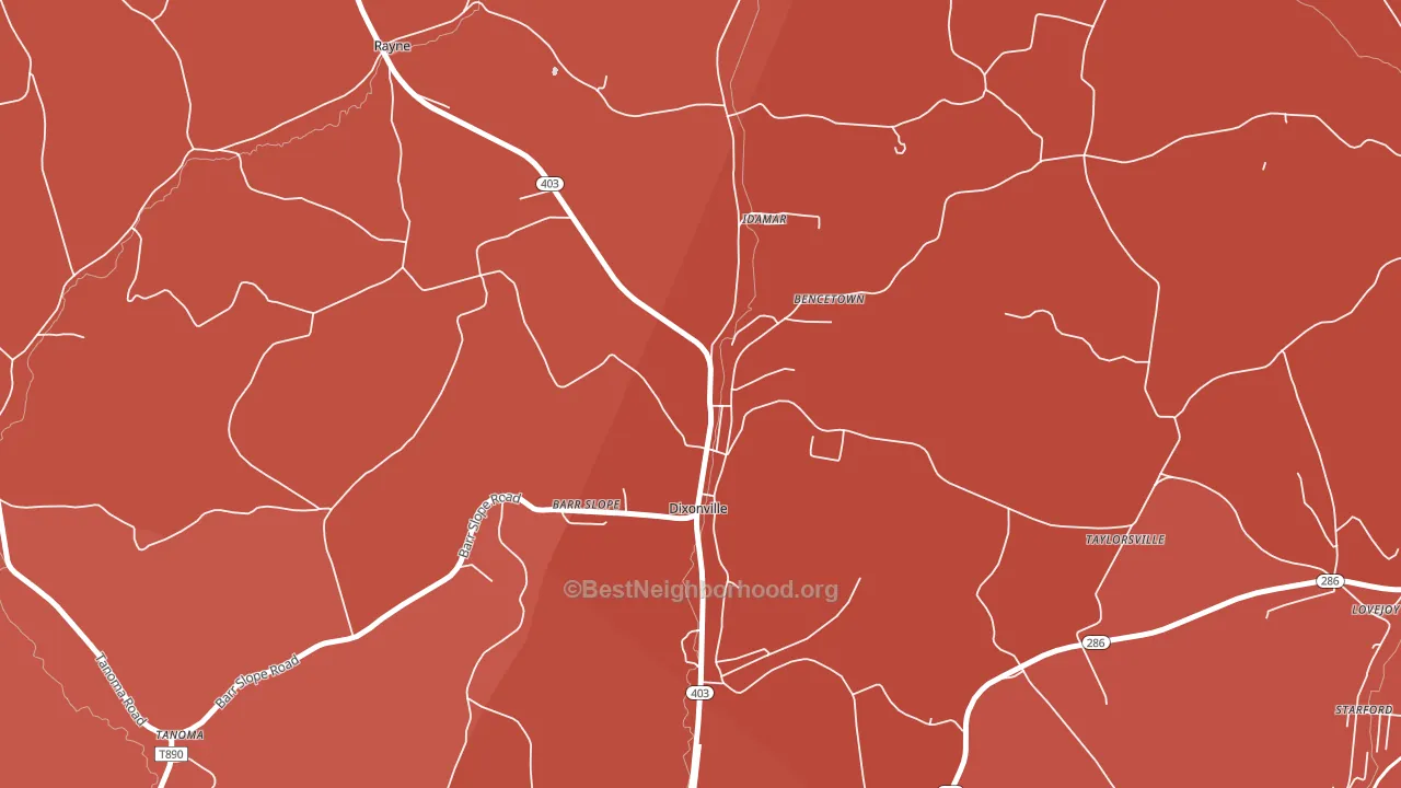 15734, PA block-group political-lean map