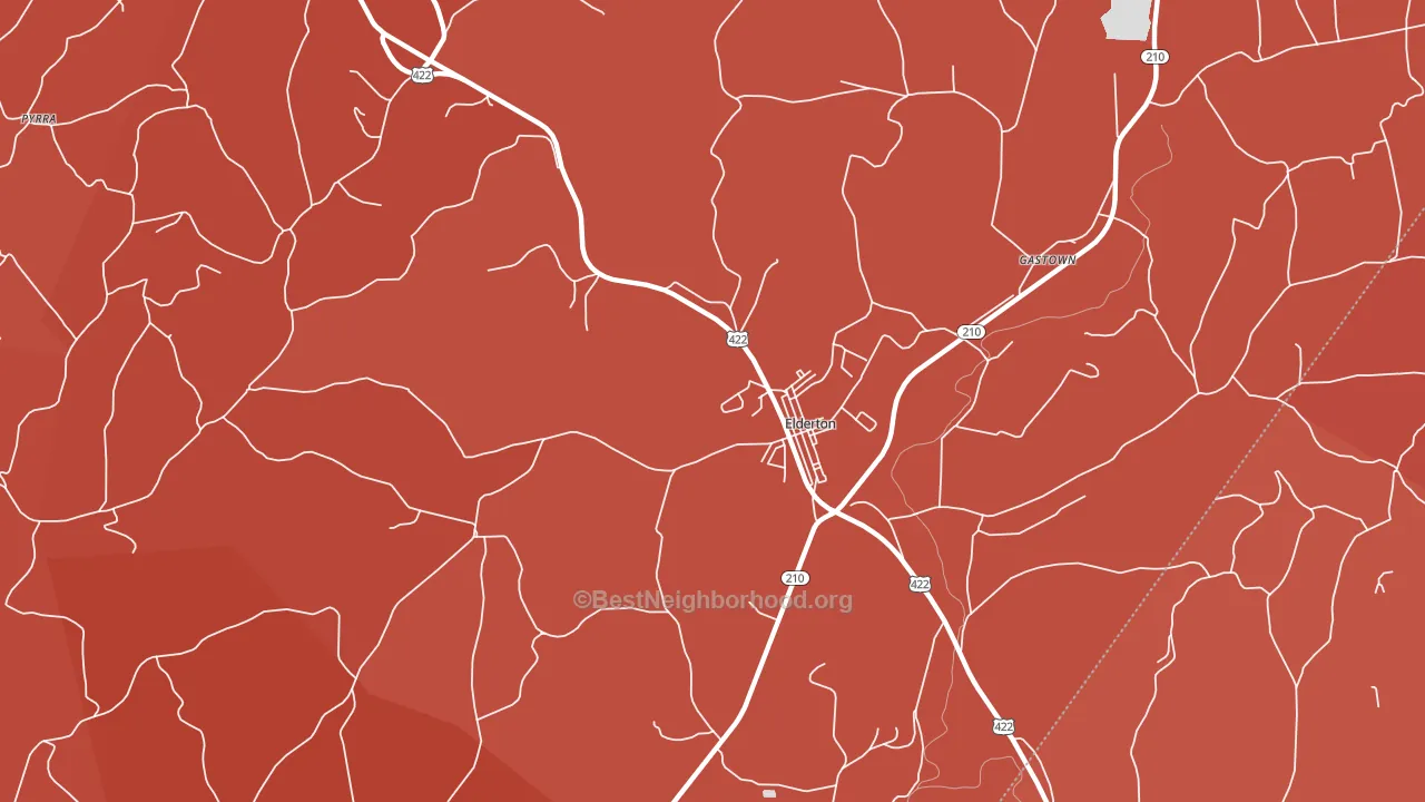 15736, PA block-group political-lean map