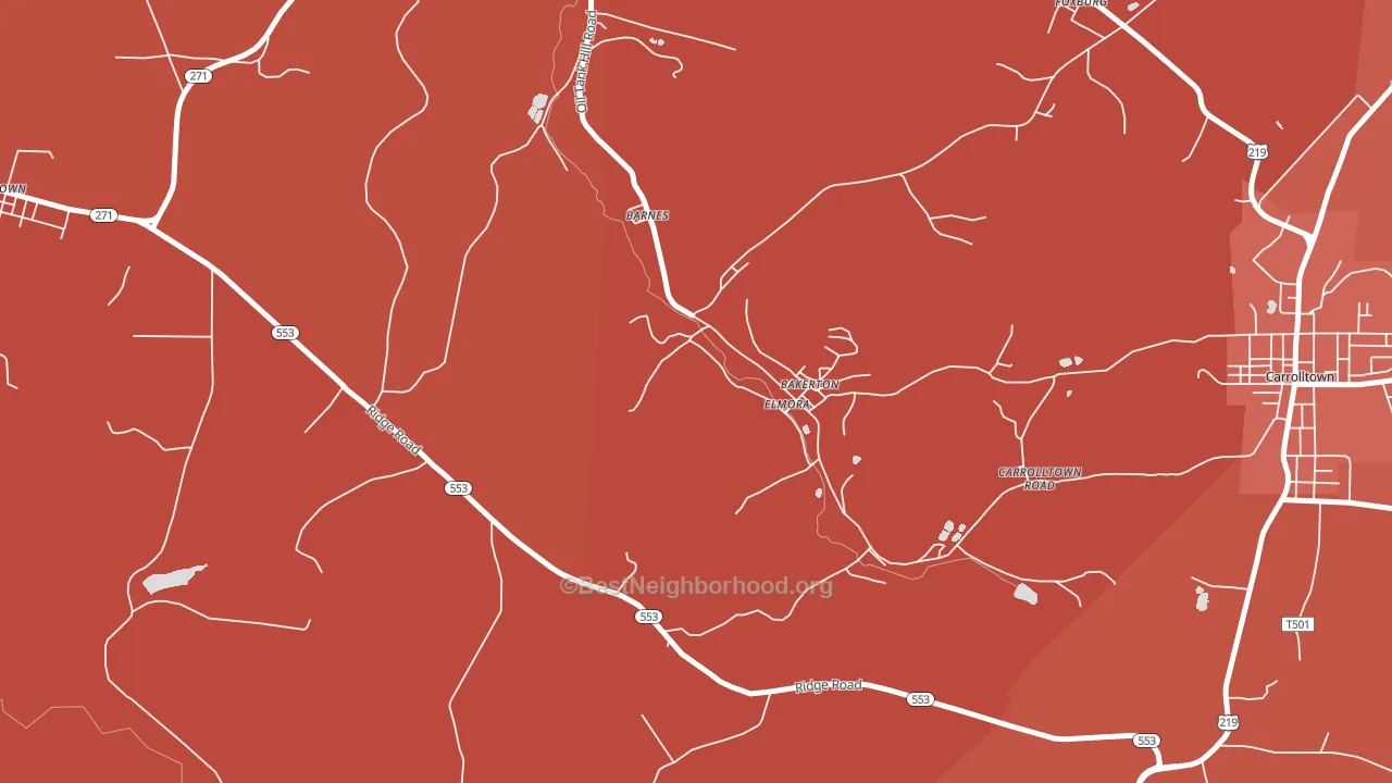 15737, PA block-group political-lean map