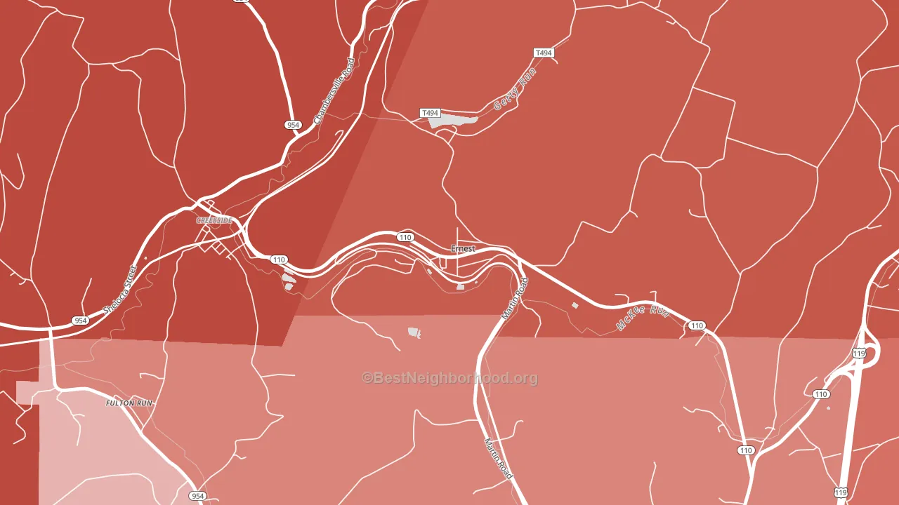 15739, PA block-group political-lean map
