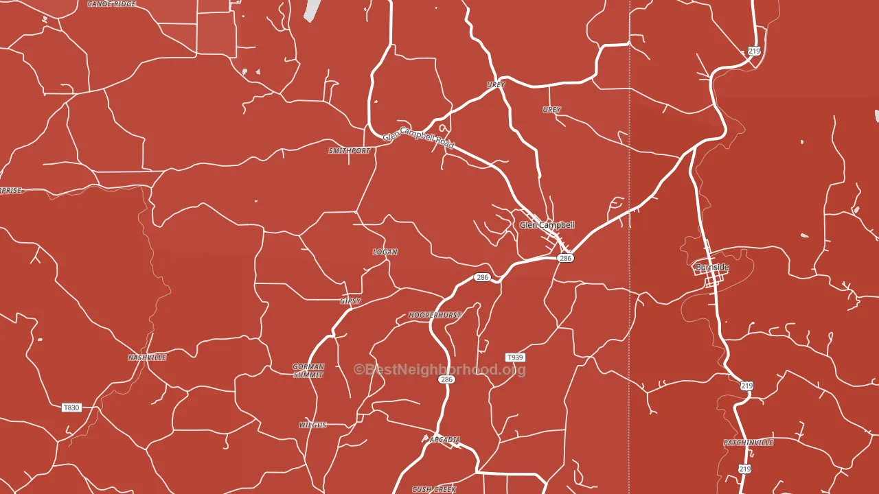 15742, PA block-group political-lean map