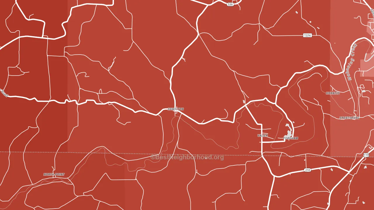 15744, PA block-group political-lean map
