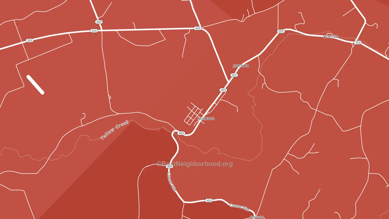 15745, PA block-group political-lean map