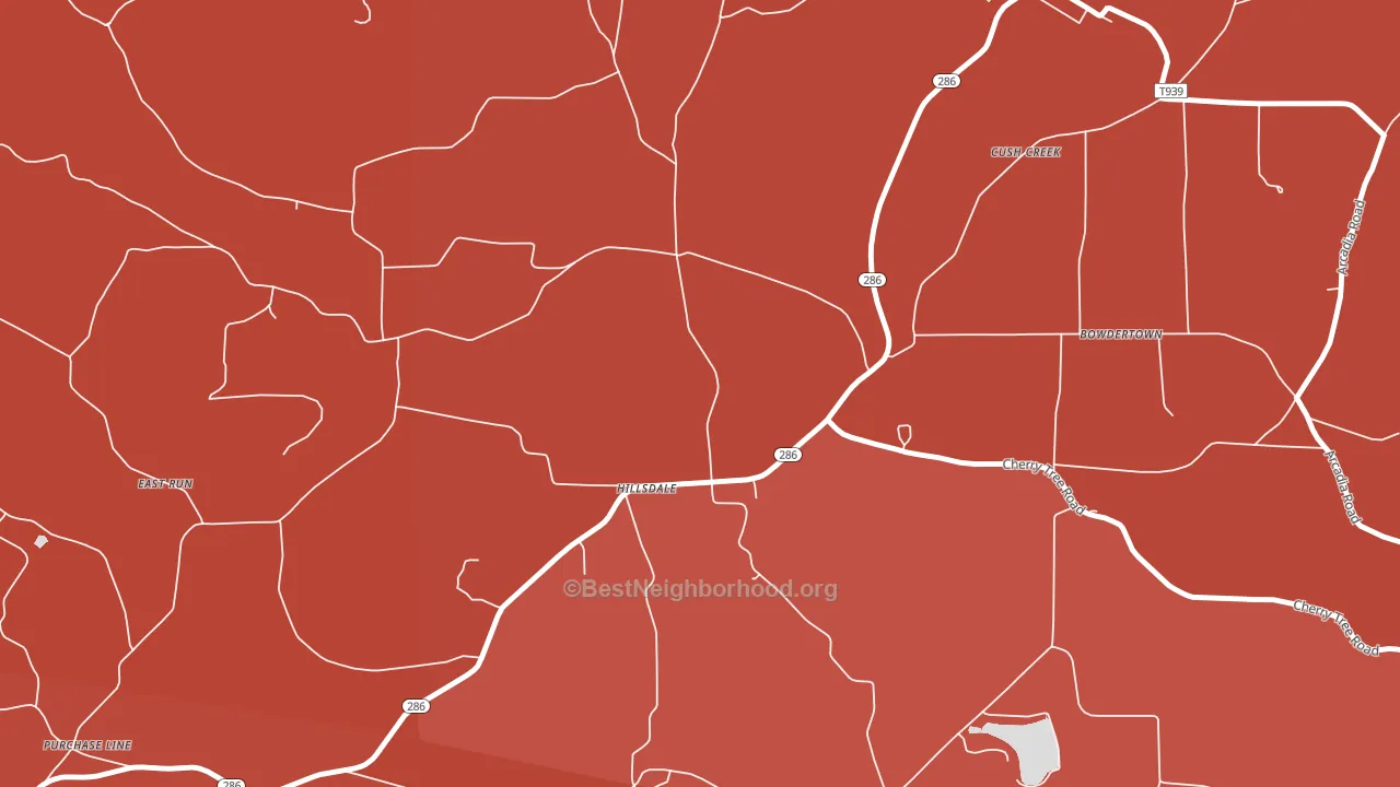 15746, PA block-group political-lean map