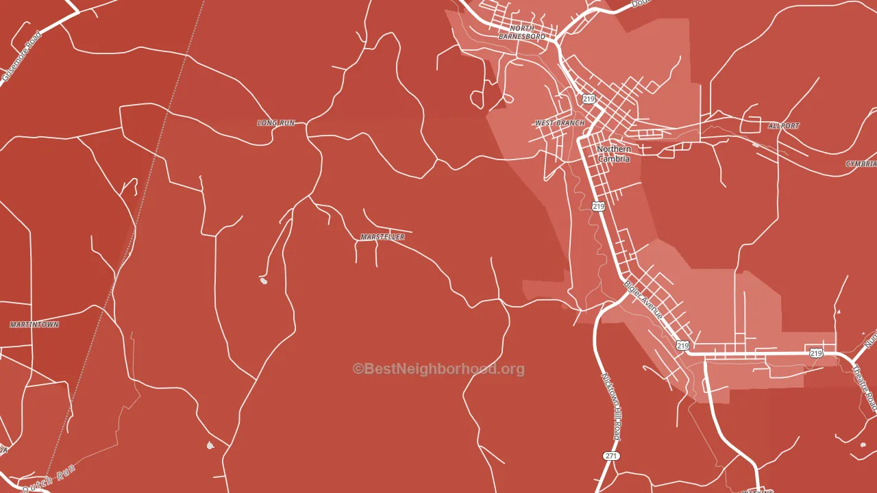 15760, PA block-group political-lean map
