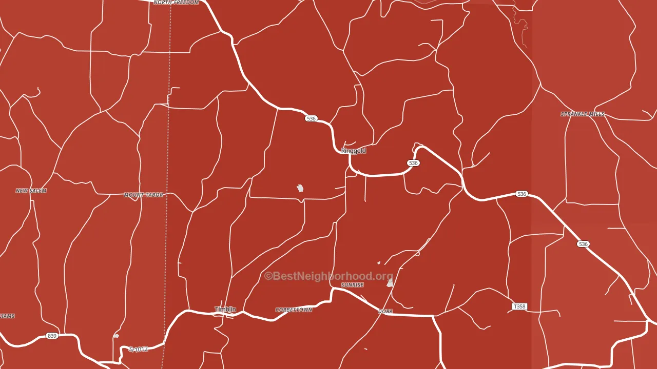 15770, PA block-group political-lean map