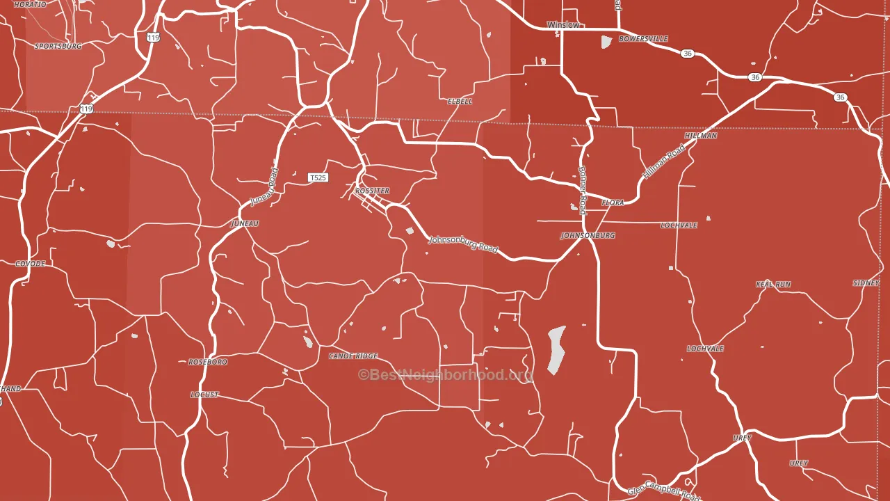 15772, PA block-group political-lean map