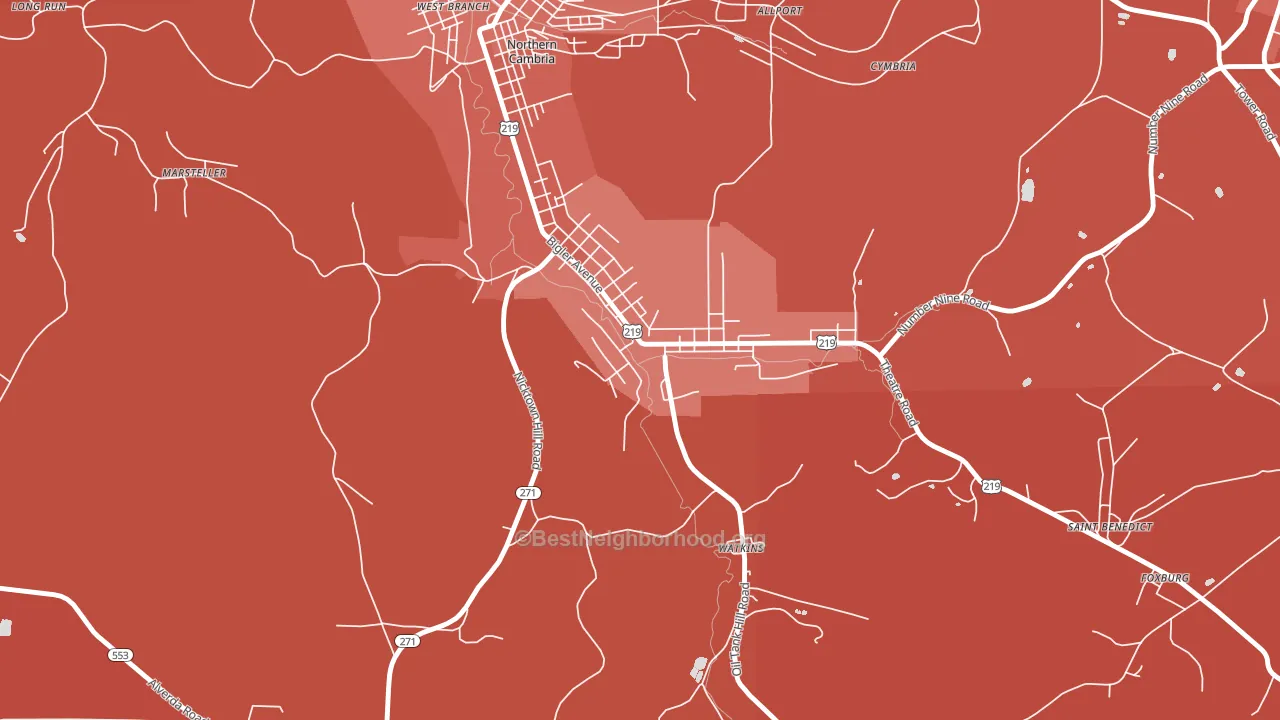 15775, PA block-group political-lean map