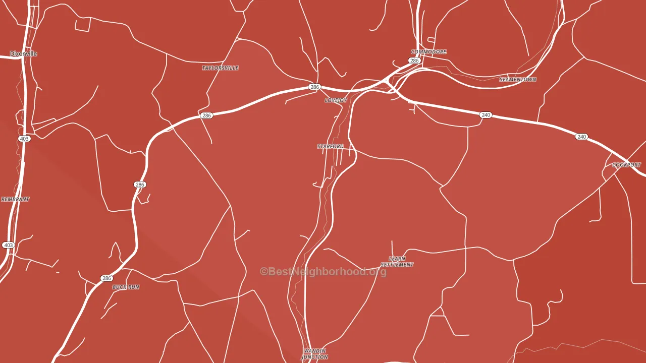 15777, PA block-group political-lean map