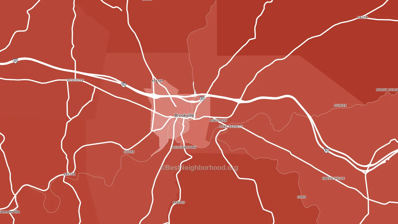 15825, PA block-group political-lean map