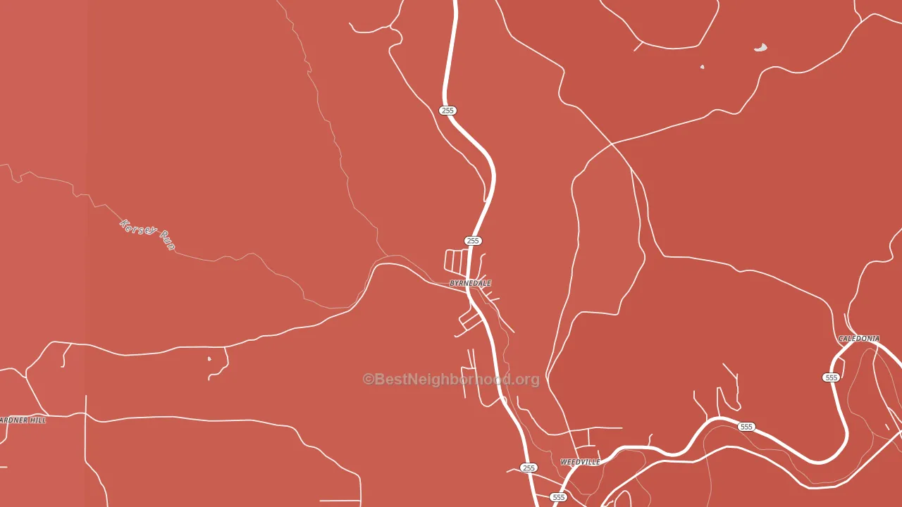 15827, PA block-group political-lean map