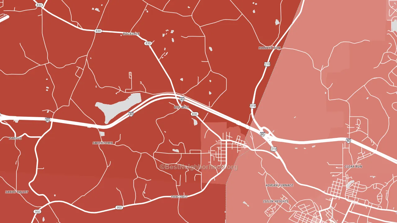 15840, PA block-group political-lean map