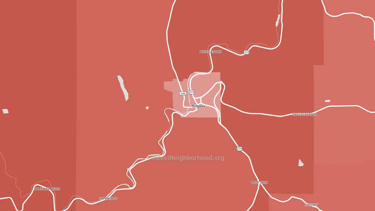 15853, PA block-group political-lean map