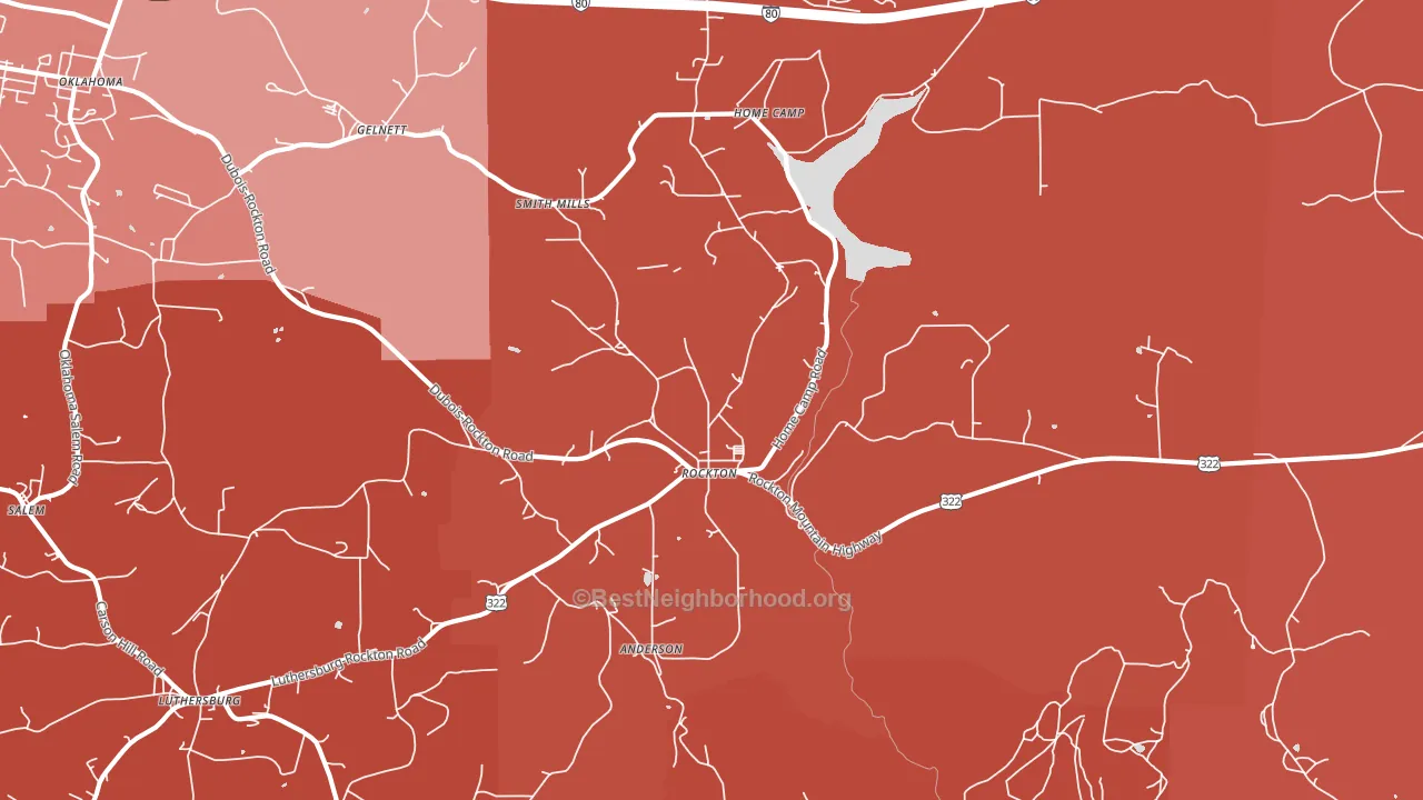 15856, PA block-group political-lean map