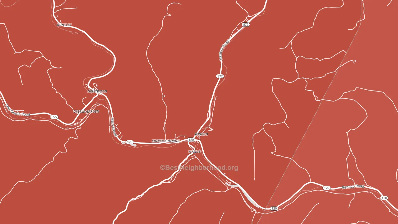 15861, PA block-group political-lean map