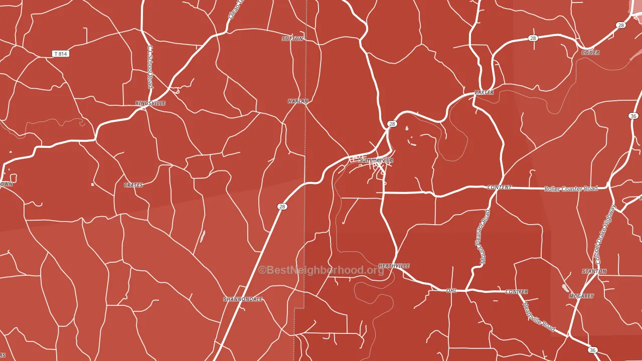15864, PA block-group political-lean map