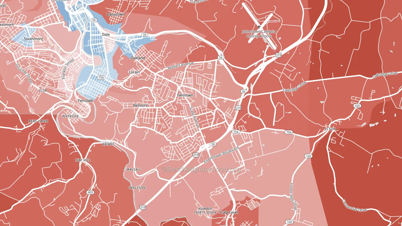 15904, PA block-group political-lean map