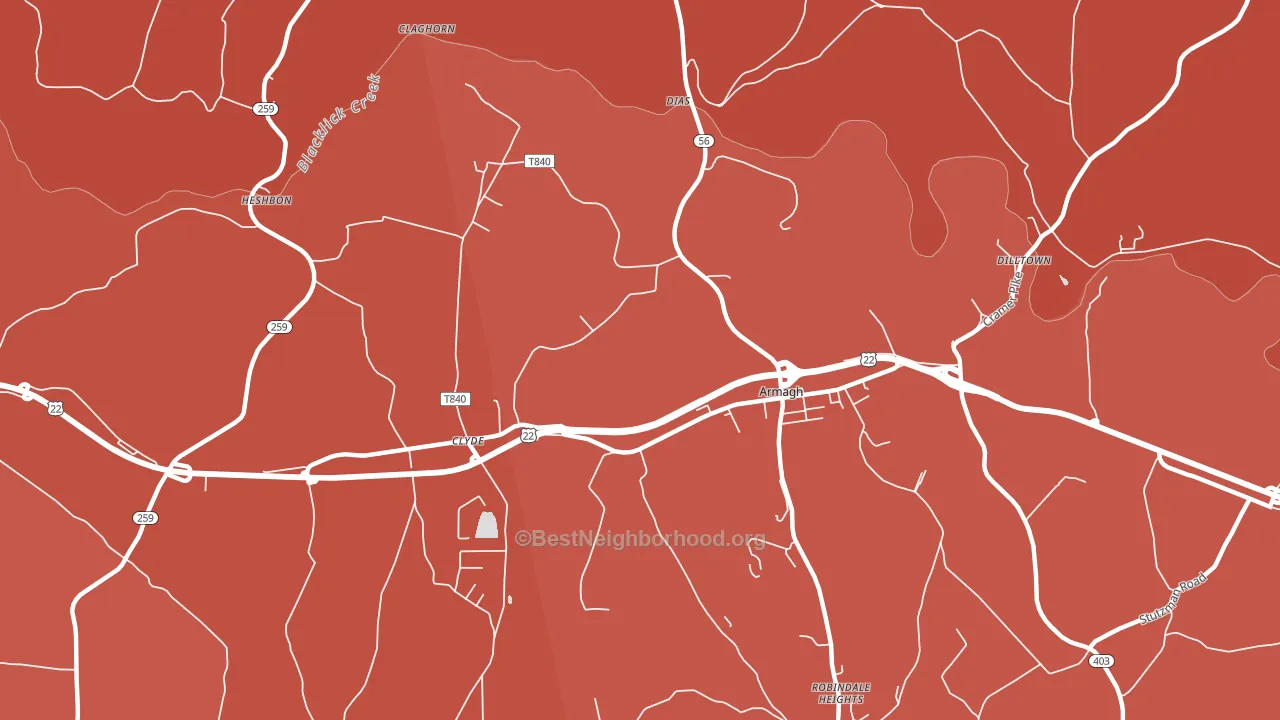 15920, PA block-group political-lean map