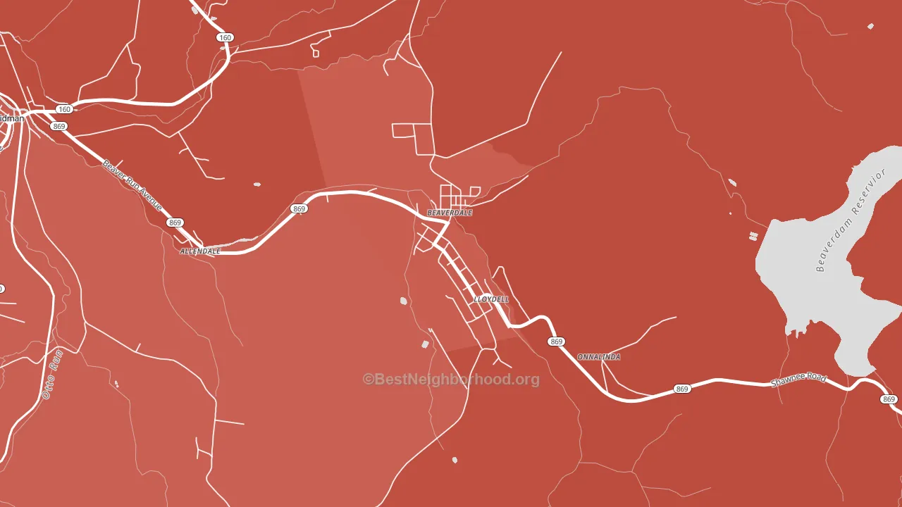 15921, PA block-group political-lean map
