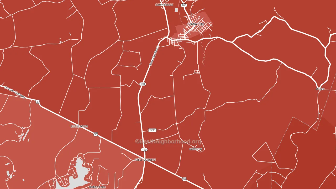 15926, PA block-group political-lean map