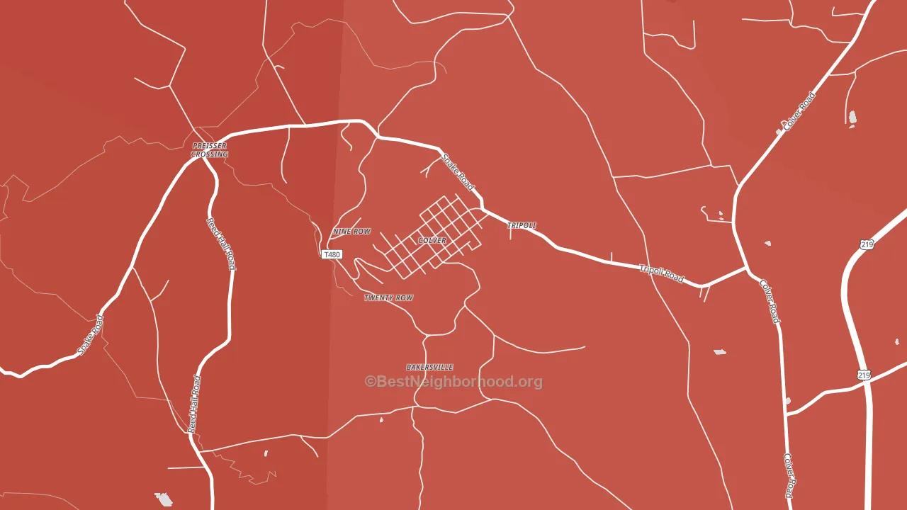 15927, PA block-group political-lean map