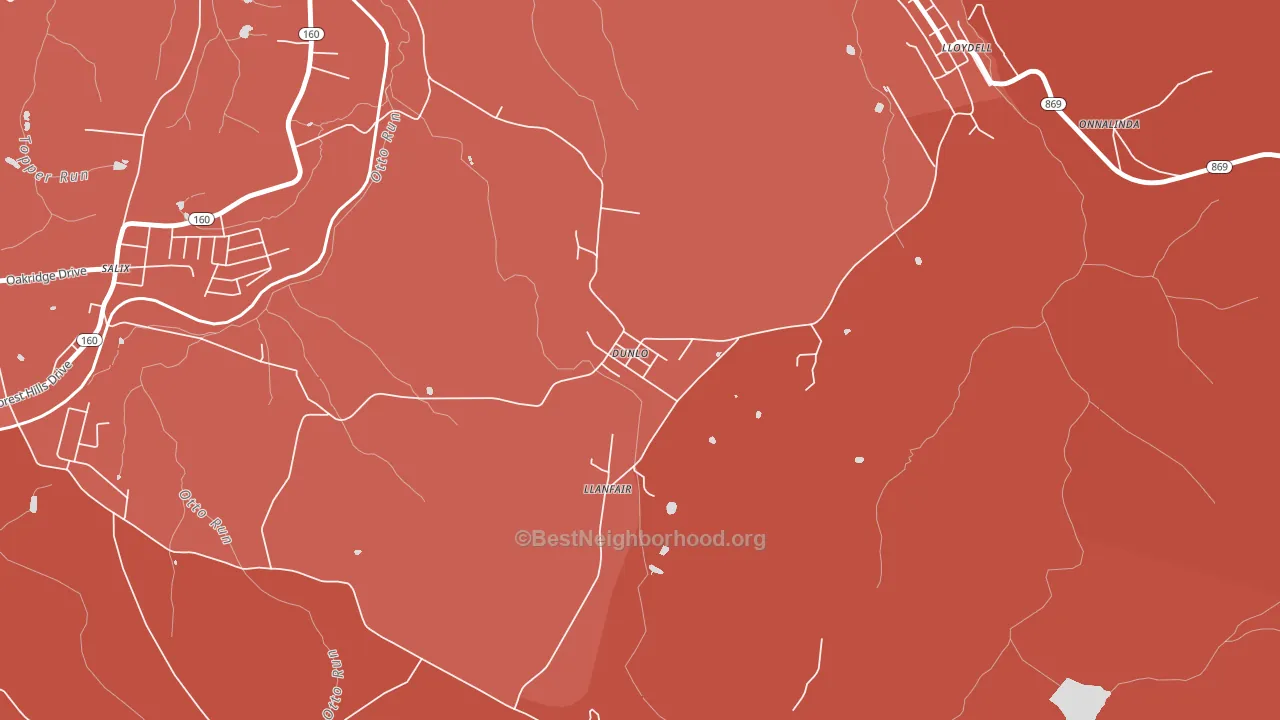 15930, PA block-group political-lean map