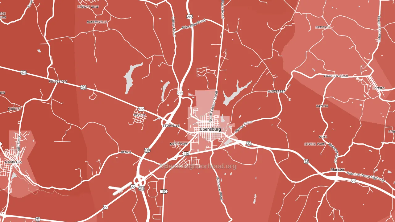 15931, PA block-group political-lean map