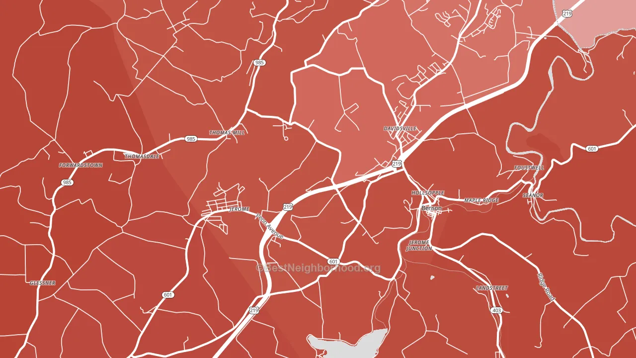 15935, PA block-group political-lean map