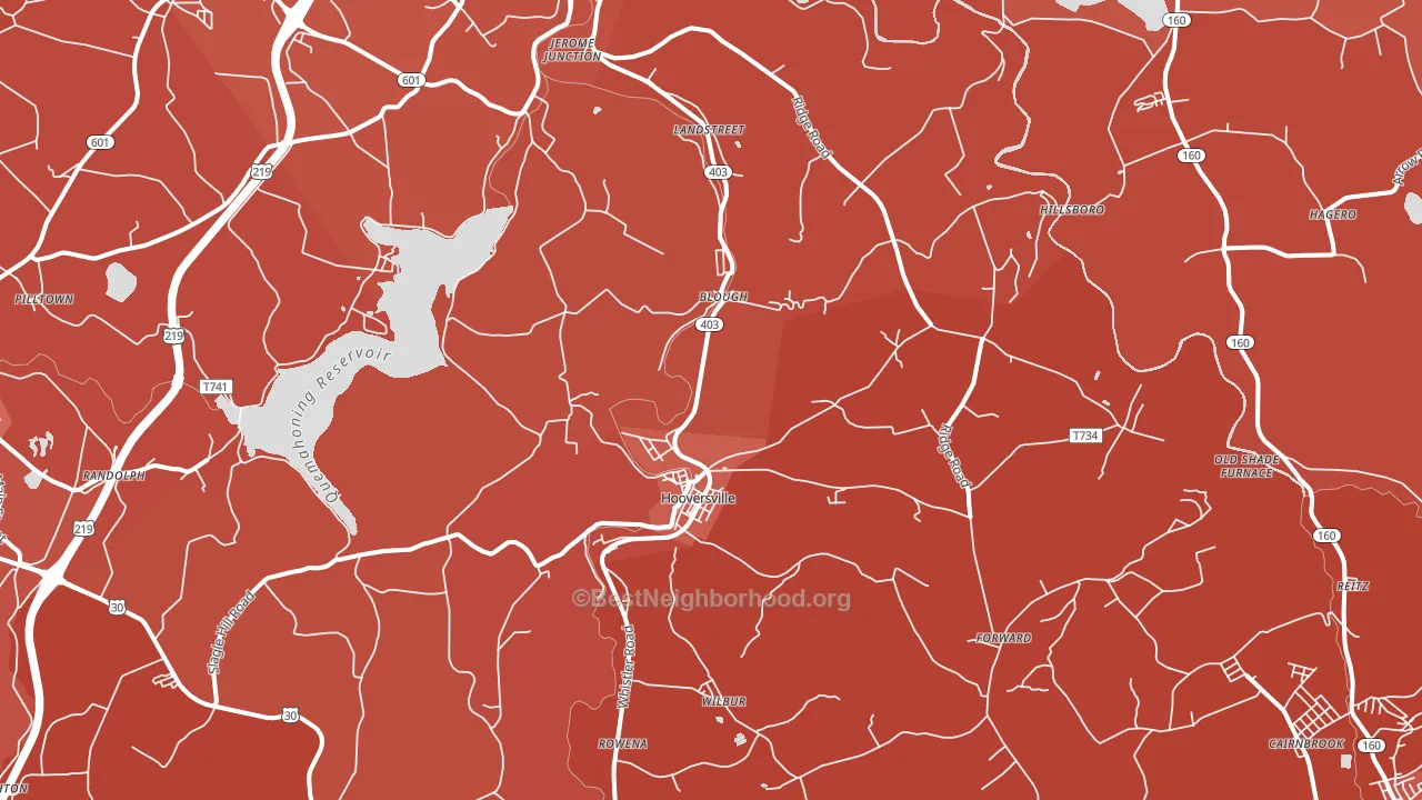 15936, PA block-group political-lean map