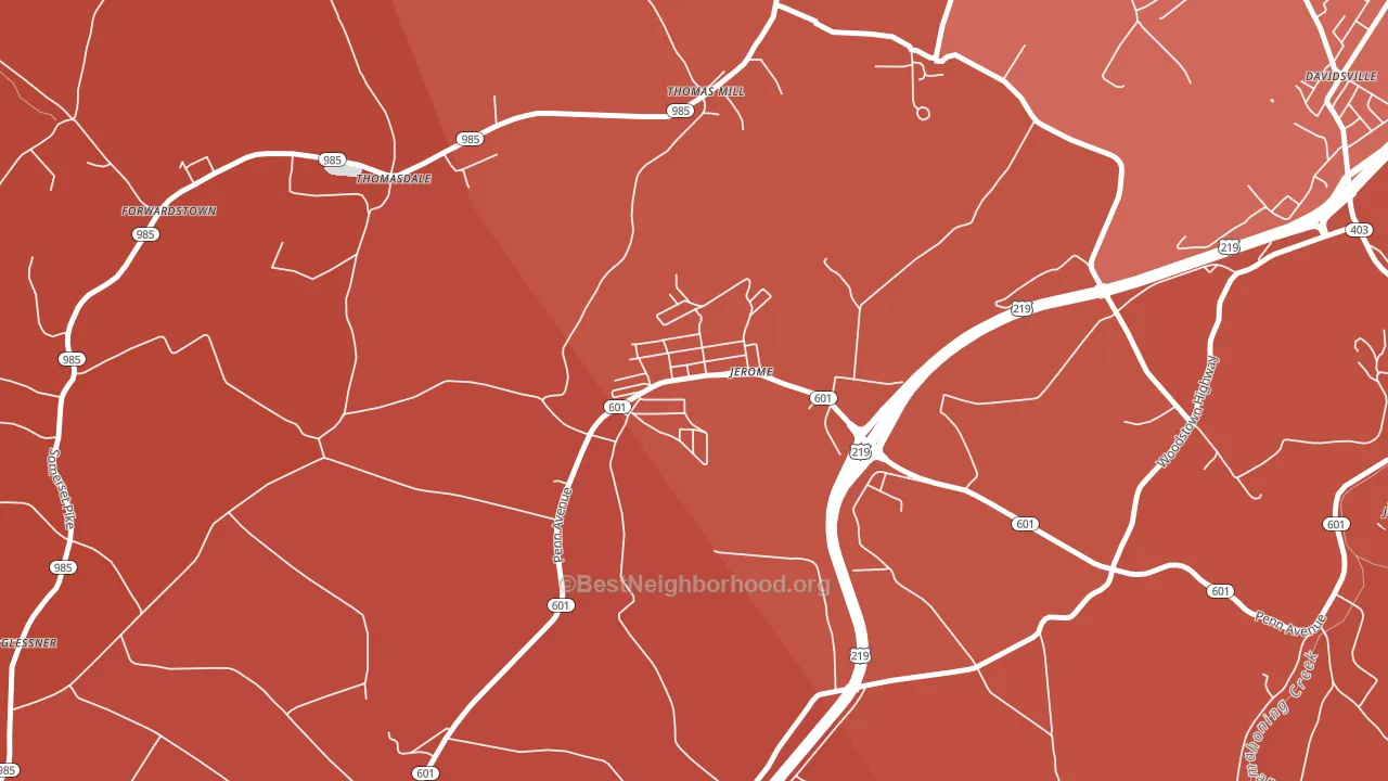 15937, PA block-group political-lean map