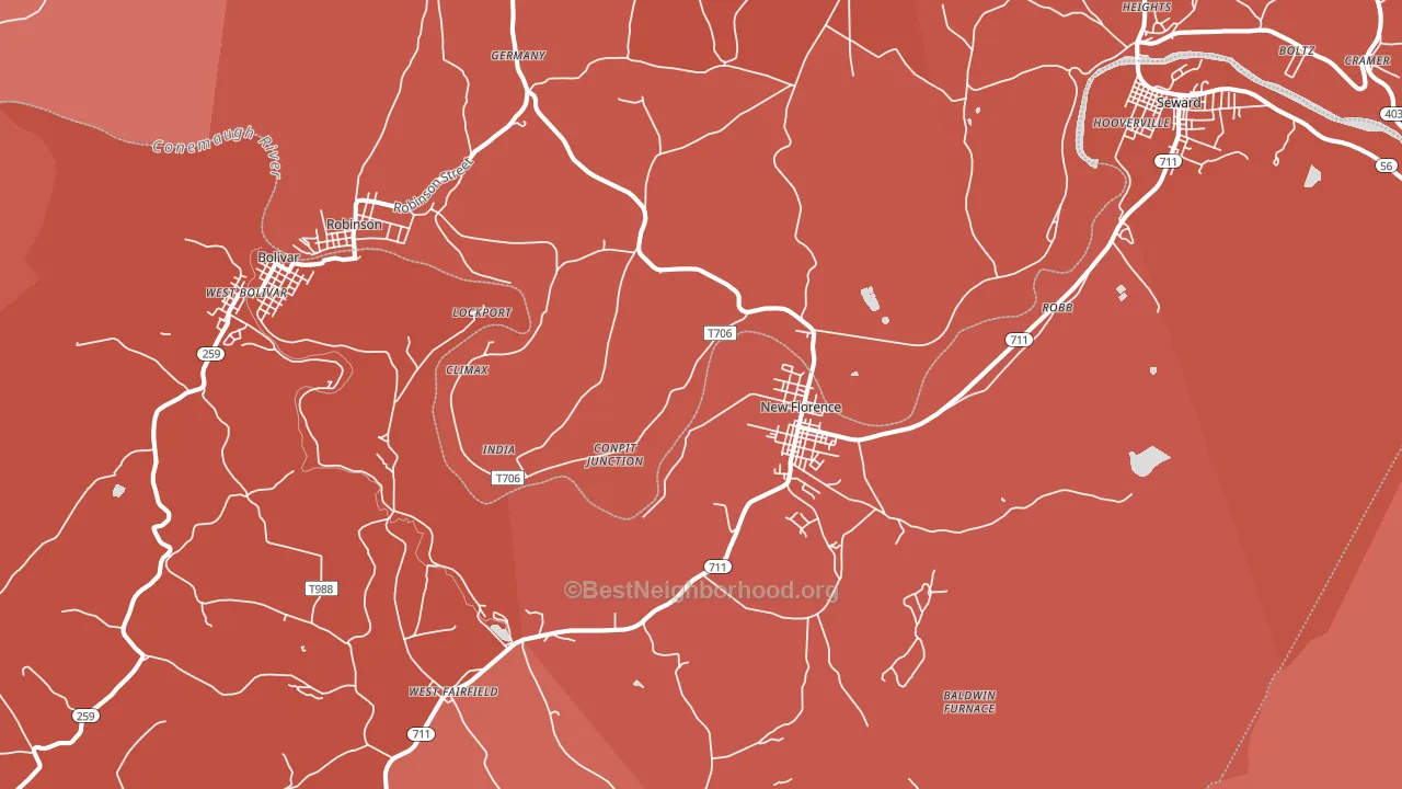 15944, PA block-group political-lean map
