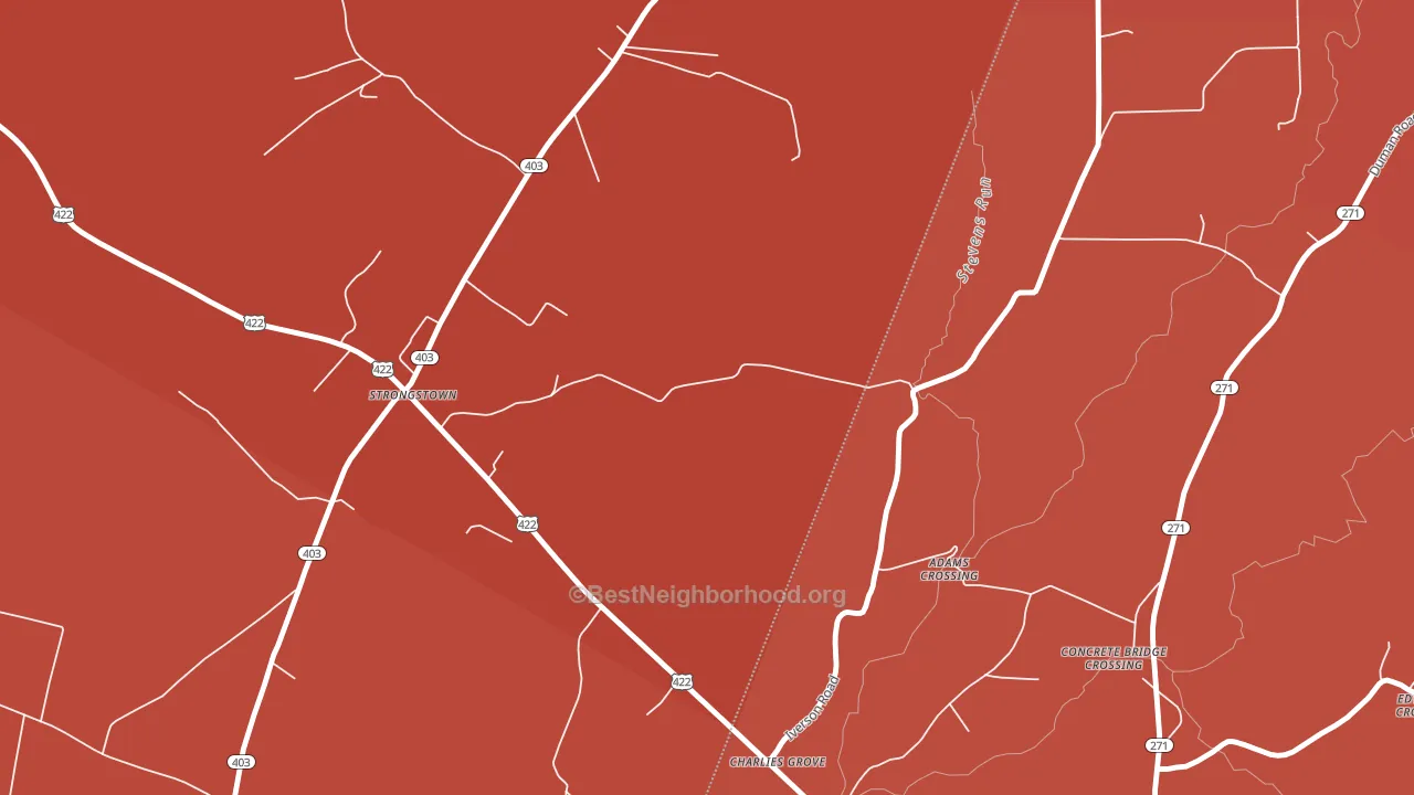 15957, PA block-group political-lean map