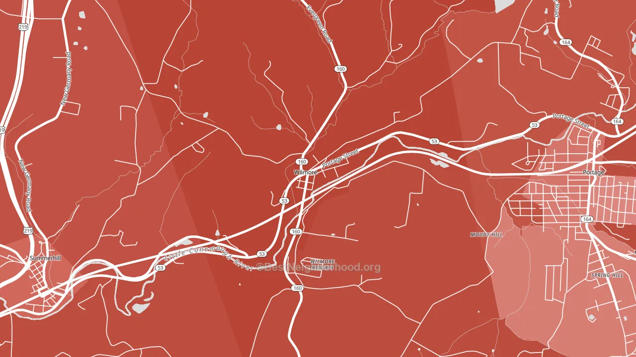 15962, PA block-group political-lean map