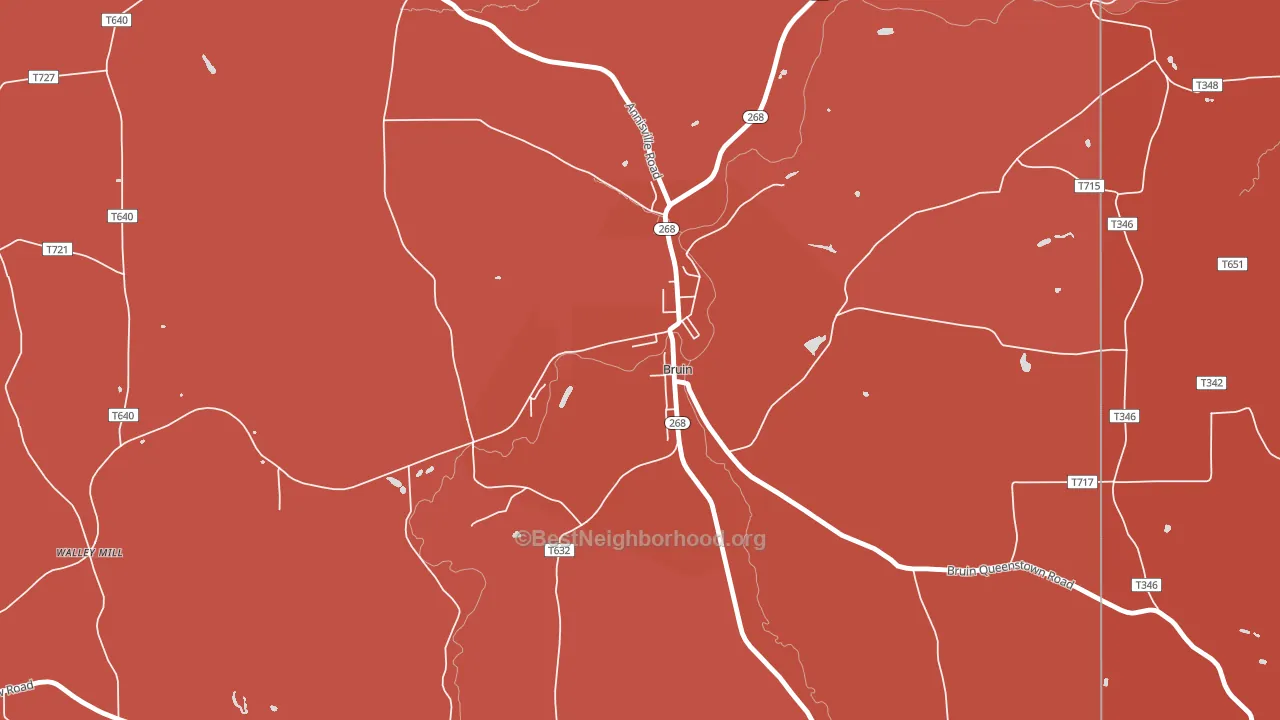 16022, PA block-group political-lean map