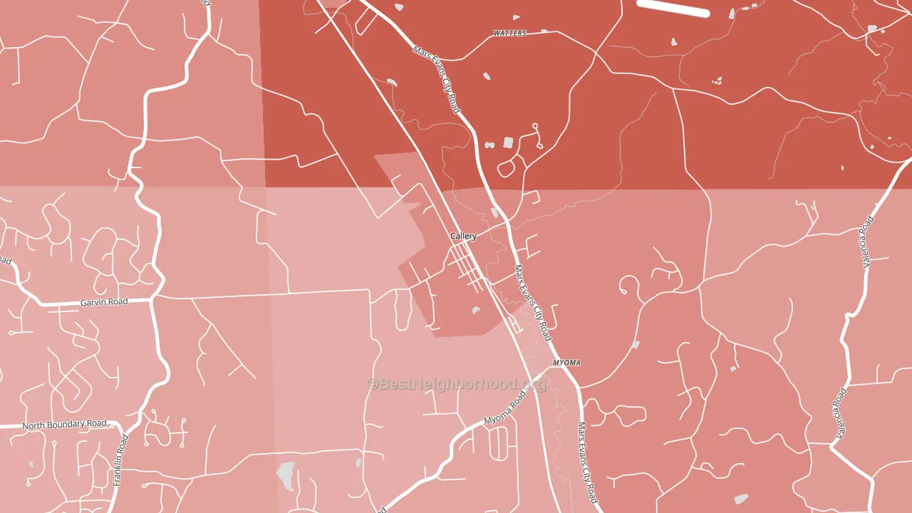 16024, PA block-group political-lean map