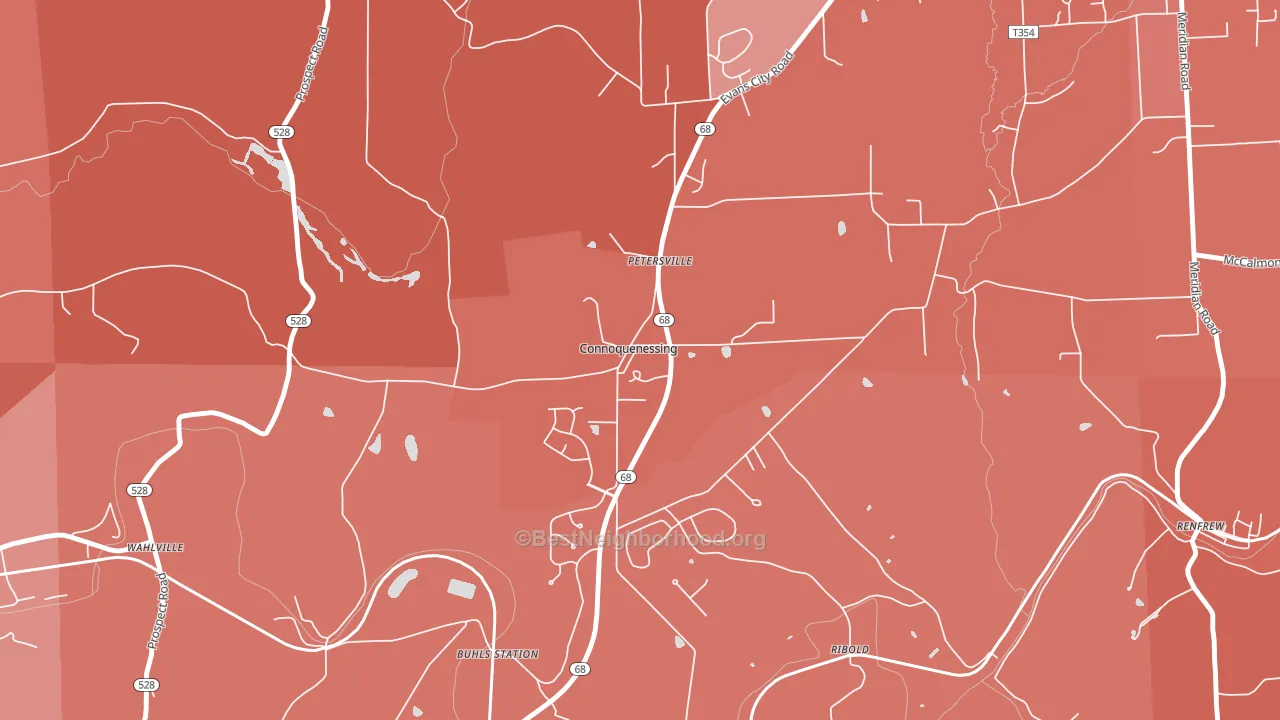 16027, PA block-group political-lean map