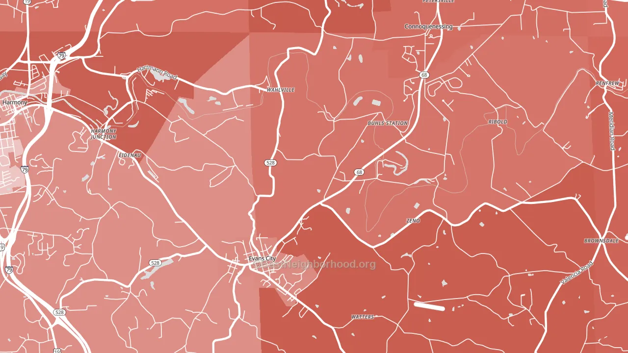 16033, PA block-group political-lean map