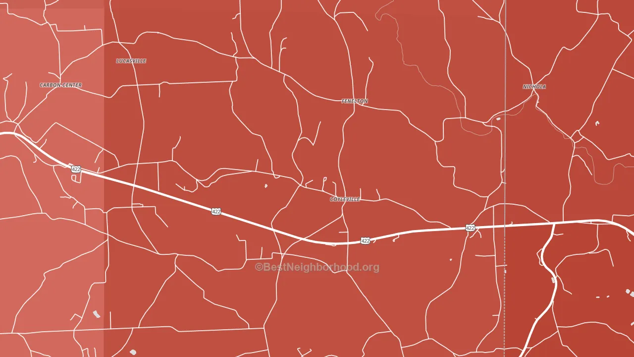 16034, PA block-group political-lean map