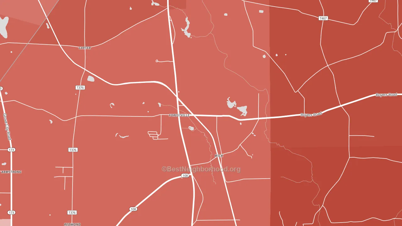 16035, PA block-group political-lean map