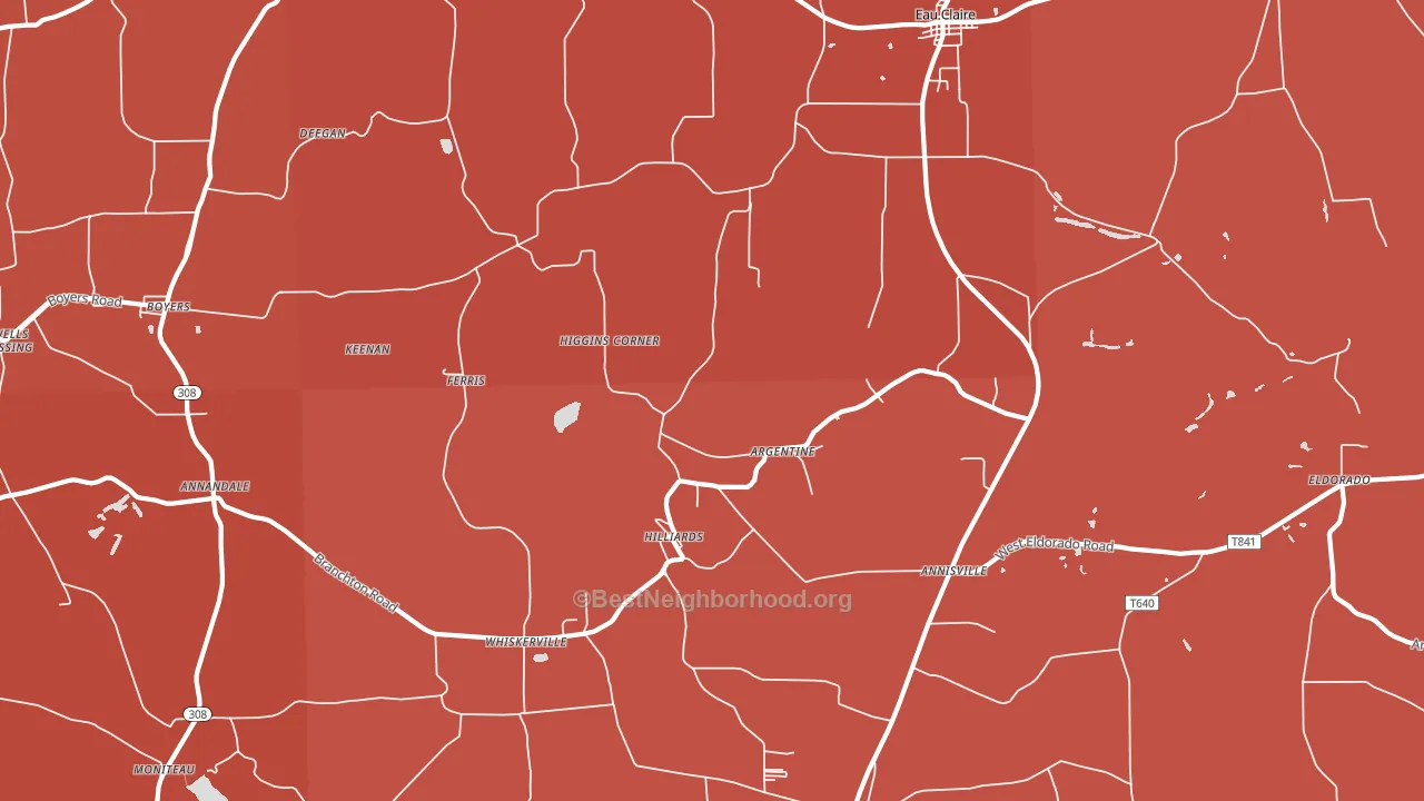 16040, PA block-group political-lean map