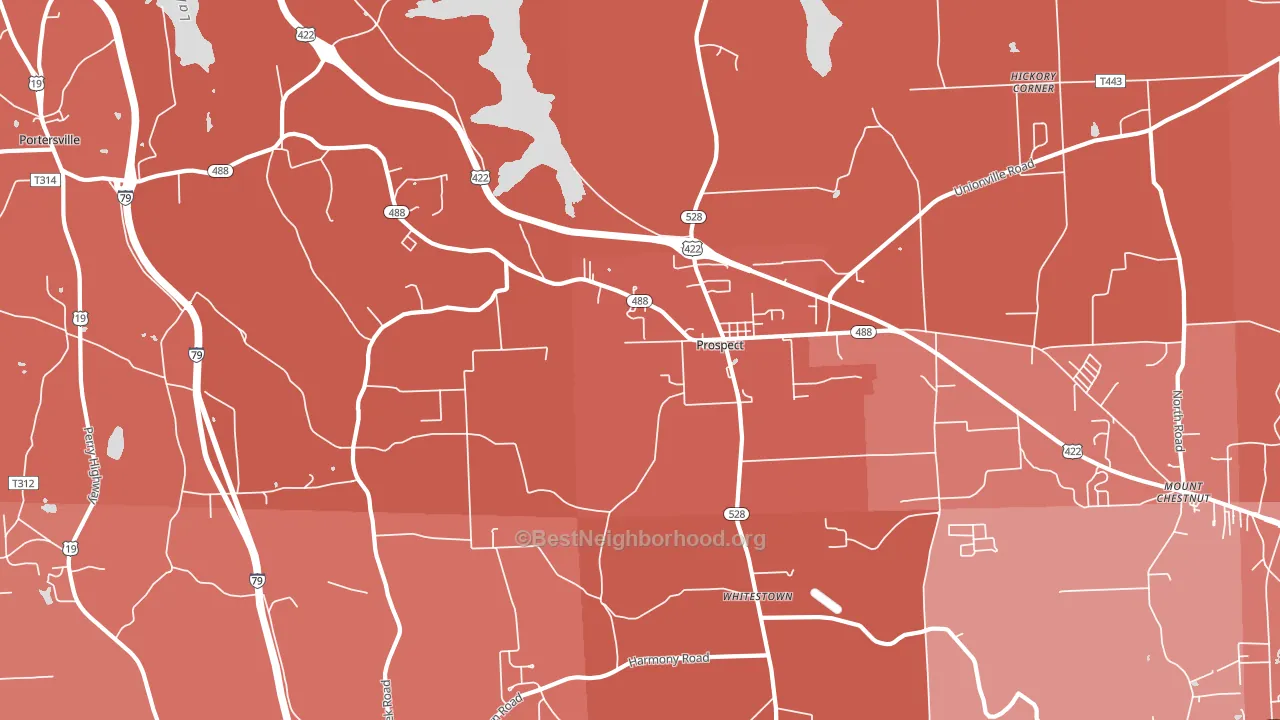 16052, PA block-group political-lean map