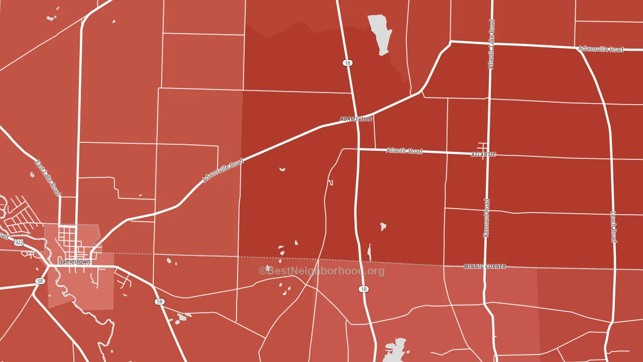 16110, PA block-group political-lean map